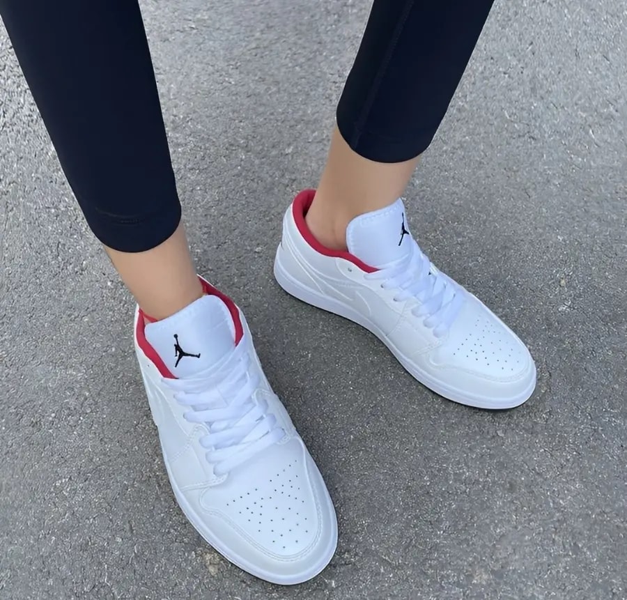 Giày Nike Air Jordan 1 Low 'White Gym Red Black' 553560-164 — ảnh 2