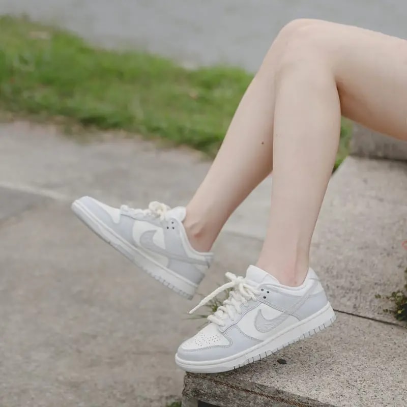Giày Nike Dunk Low Needlework Sail Aura 'Grey' FJ4553-133 — ảnh 2