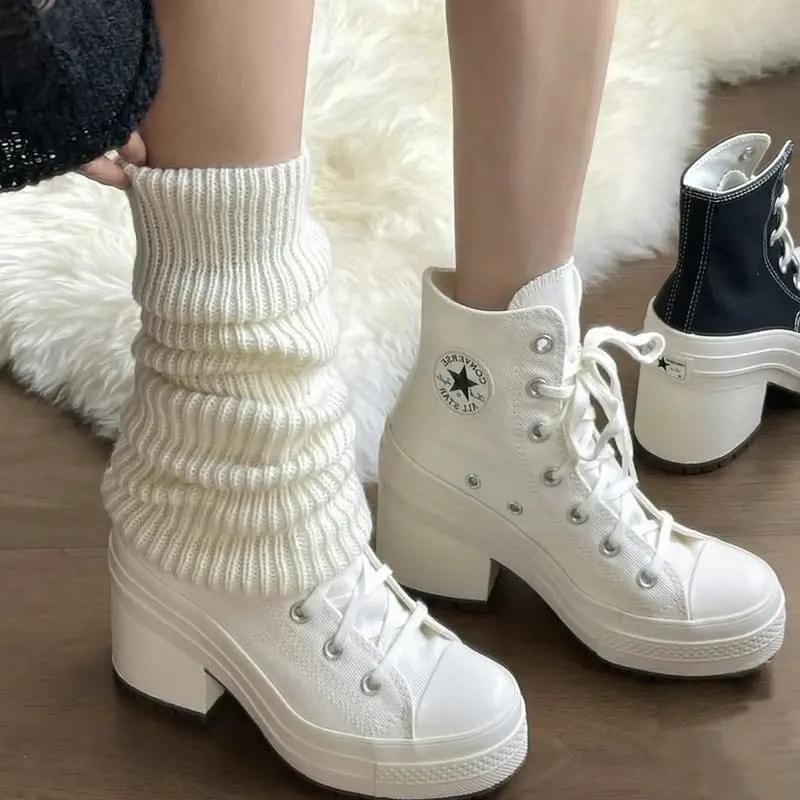 Giày Converse Chuck 70 High De Luxe Heel 'Egret' A05348C — ảnh 2