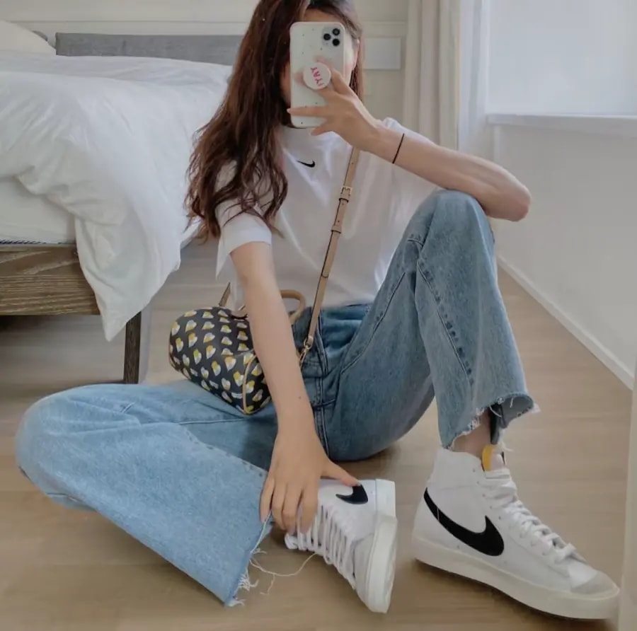 Giày Nike Blazer Mid 77 Vintage 'Reverse Logo' DA4651-100 — ảnh 3