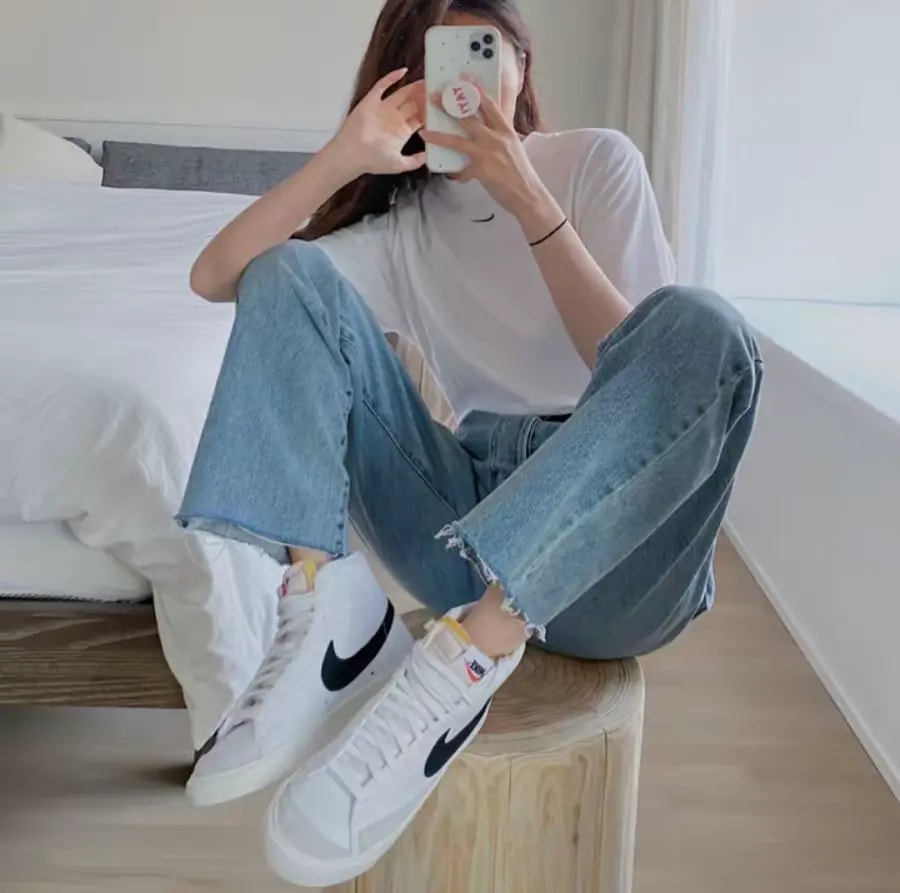 Giày Nike Blazer Mid 77 Vintage 'Reverse Logo' DA4651-100 — ảnh 4