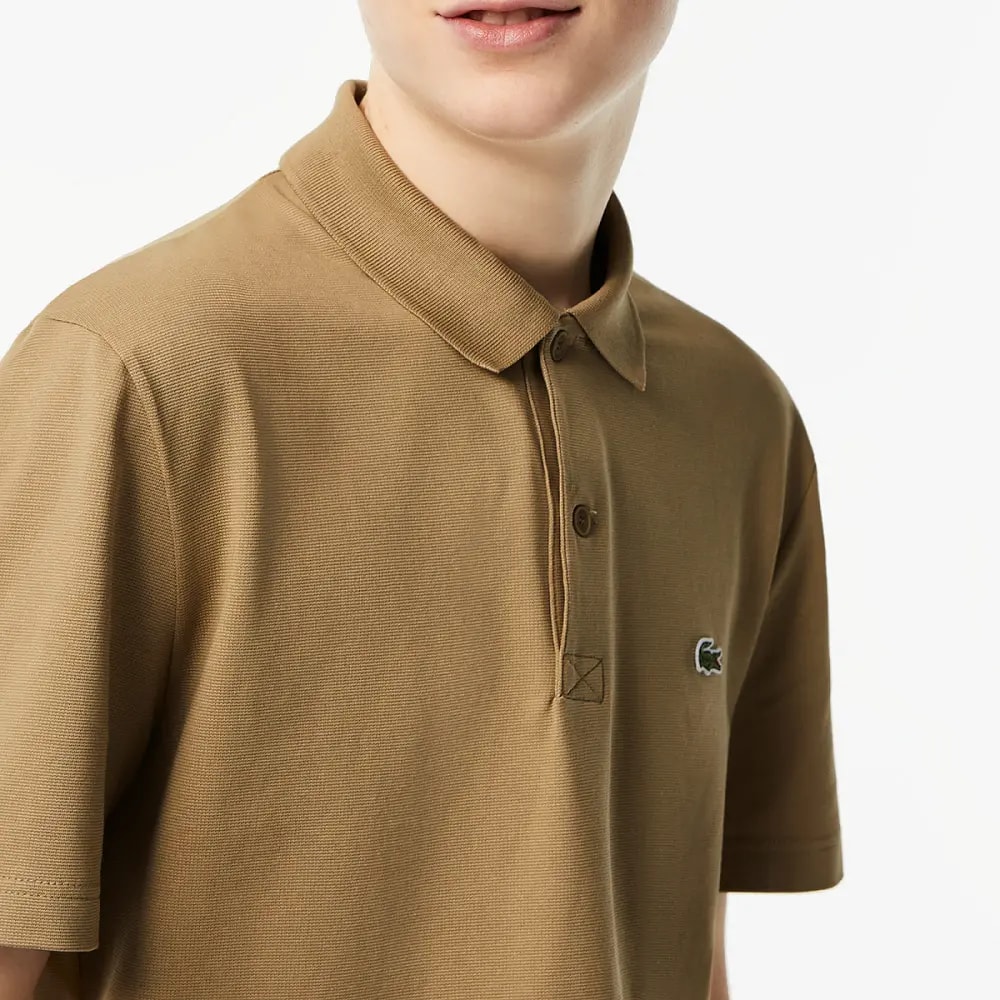 Áo Lacoste Polo Regular Fit Stretch 'Brown' DH0783-00-CB8 — ảnh 2