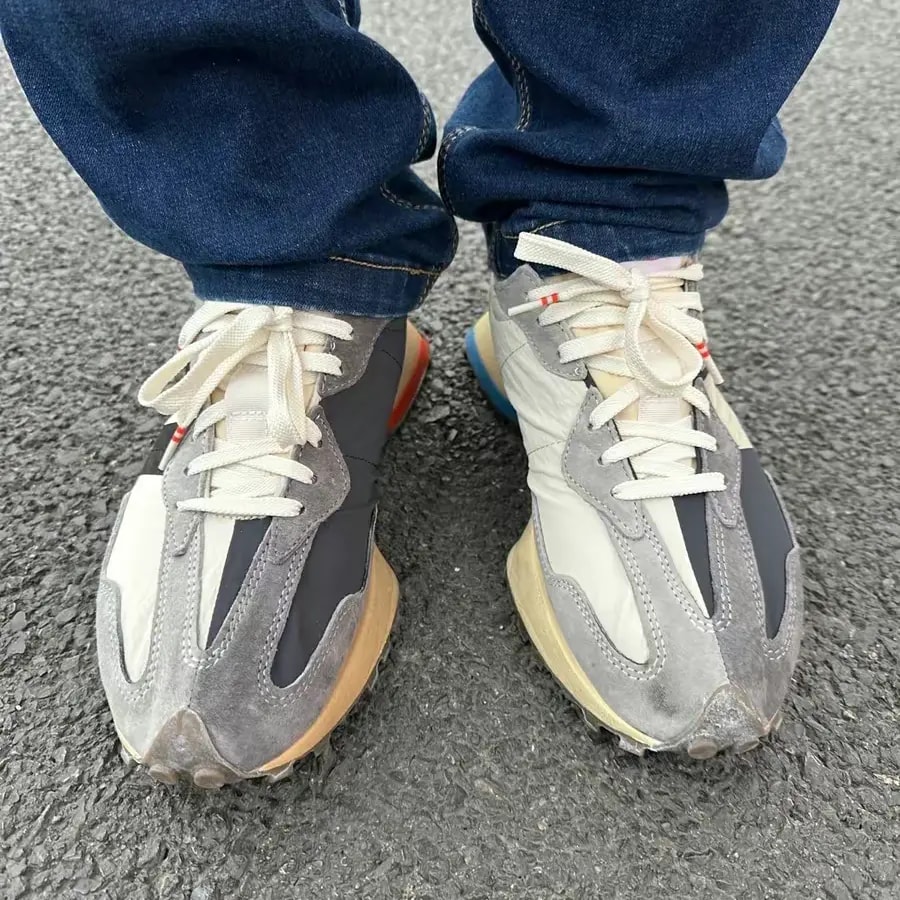 Giày New Balance 327 'White Grey Split' MS327RG — ảnh 4