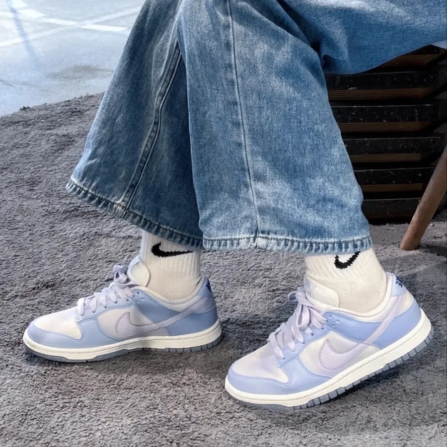 Giày Nike Dunk Low 'Blue Airbrush Canvas' FN0323-400 — ảnh 3