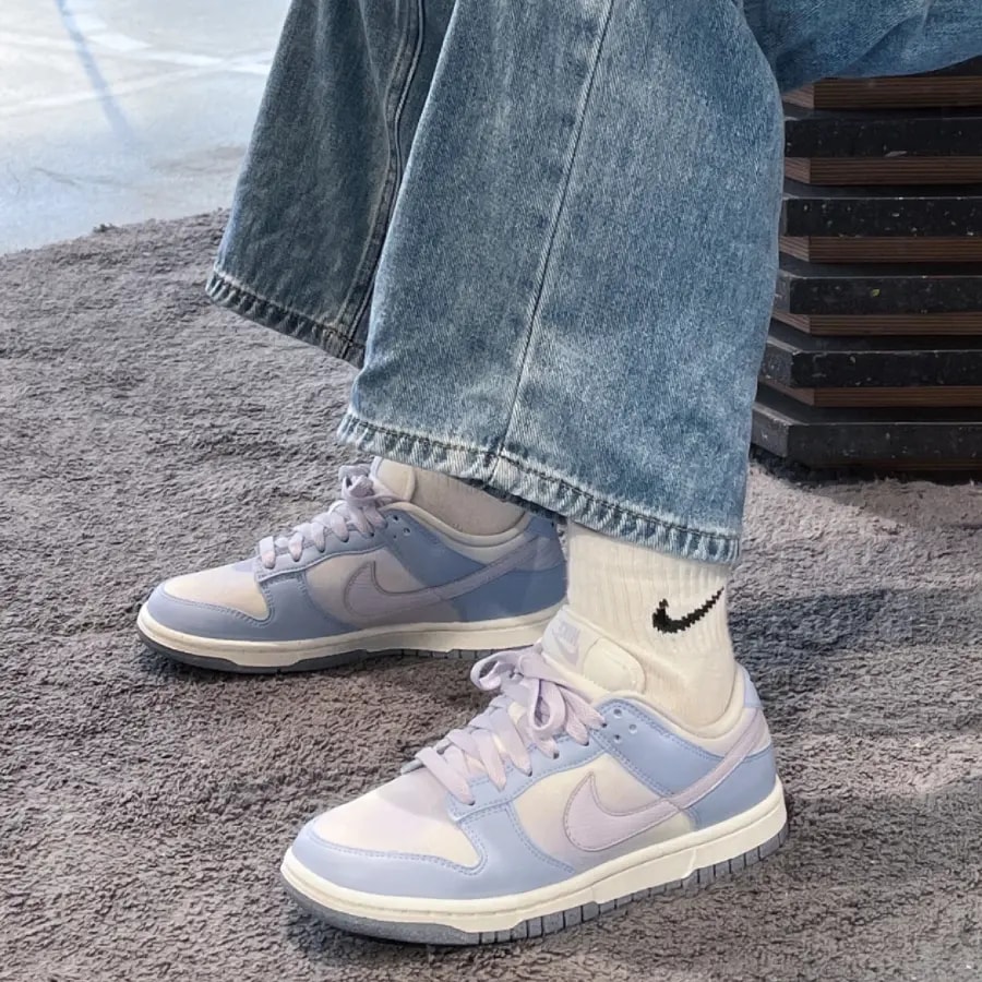 Giày Nike Dunk Low 'Blue Airbrush Canvas' FN0323-400 — ảnh 4