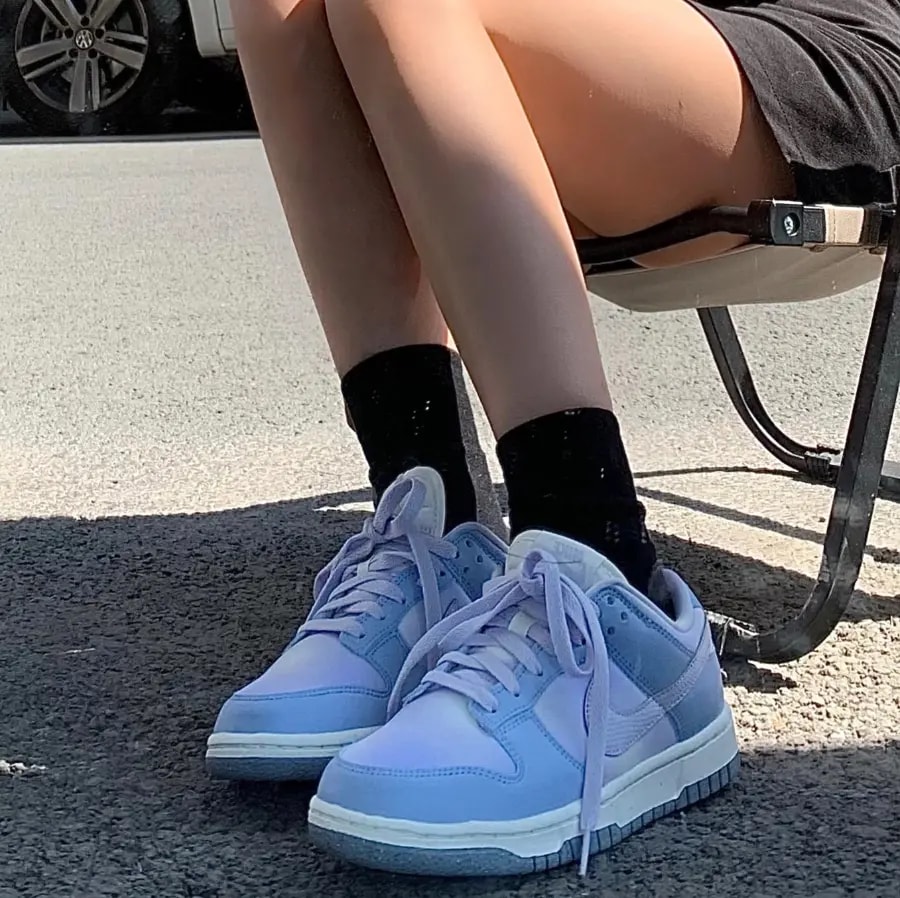 Giày Nike Dunk Low 'Blue Airbrush Canvas' FN0323-400 — ảnh 5