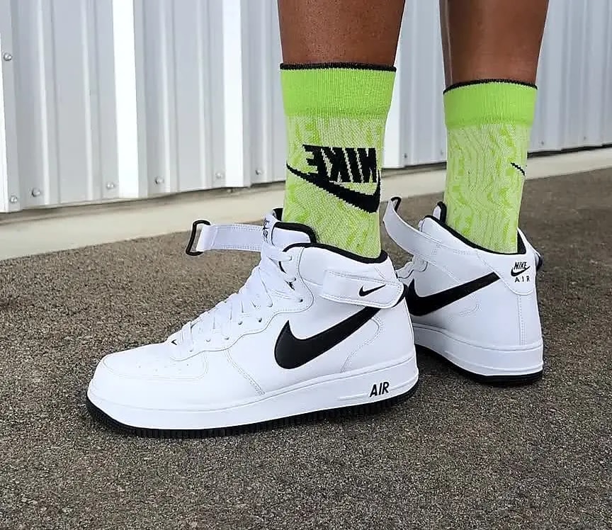 Giày Nike Air Force 1 Mid 'White Black' DV0806-101 — ảnh 4