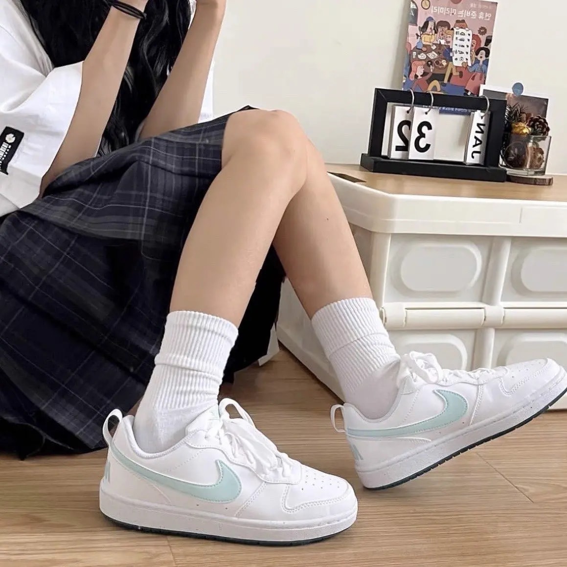 Giày Nike Court Borough Low 2 GS 'White' DV5456-102 — ảnh 2