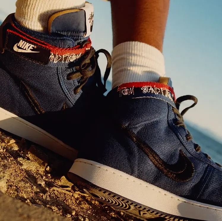 Giày Nike Vandal High x Stüssy 'Deep Royal Blue' DX5425-400 — ảnh 3