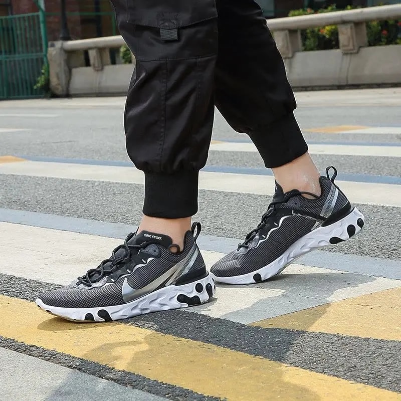 Giày Nike React Element 55 'Black Metallic Silver' CQ4600-071 — ảnh 2