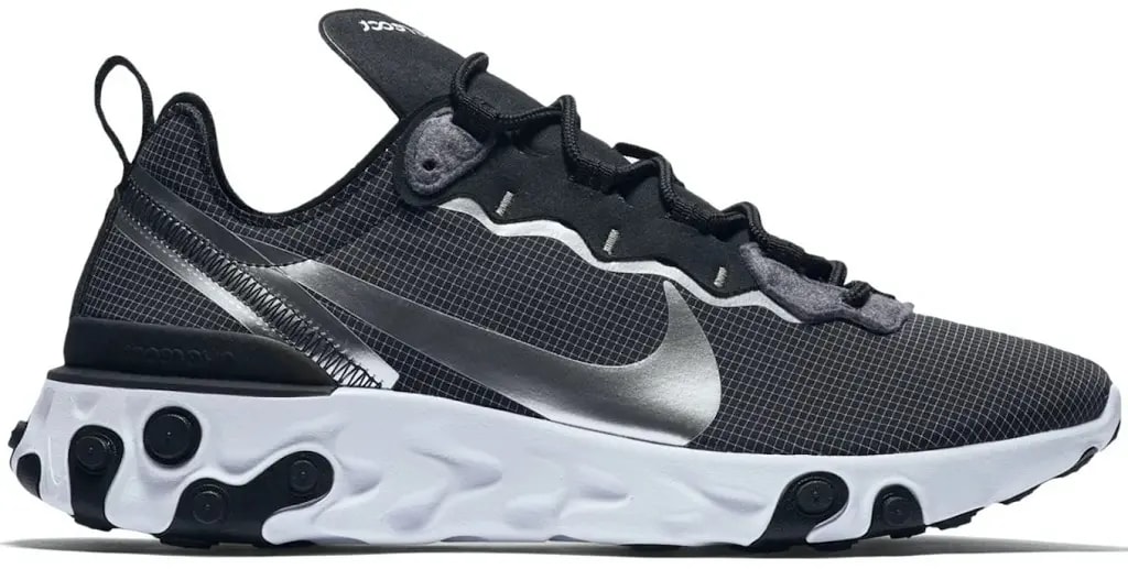 Giày Nike React Element 55 'Black Metallic Silver' CQ4600-071 — kich-thuoc: 41