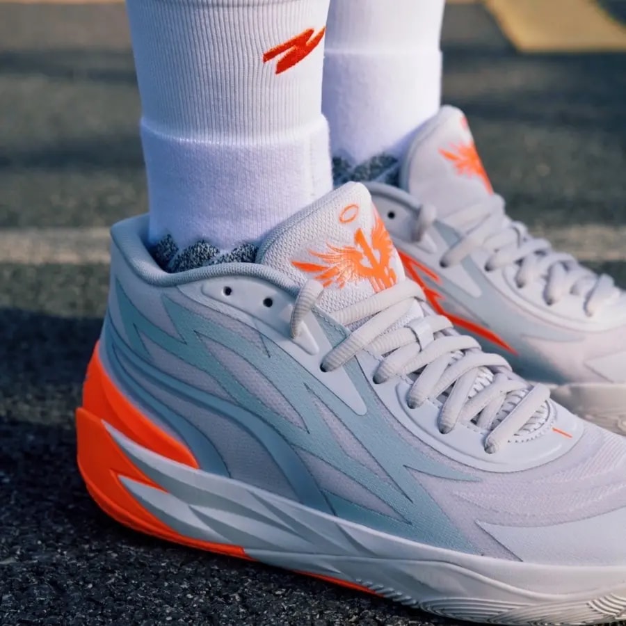 Giày Puma MB.02 'Platinum Gray Ultra Orange' 378288-02 — ảnh 2