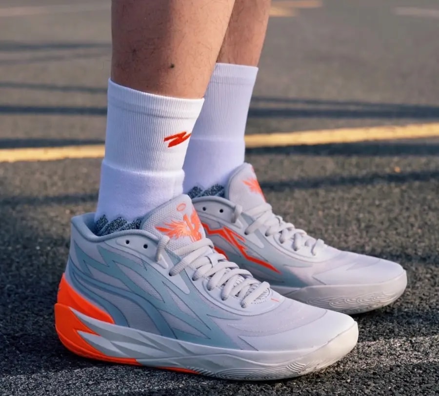 Giày Puma MB.02 'Platinum Gray Ultra Orange' 378288-02 — ảnh 3