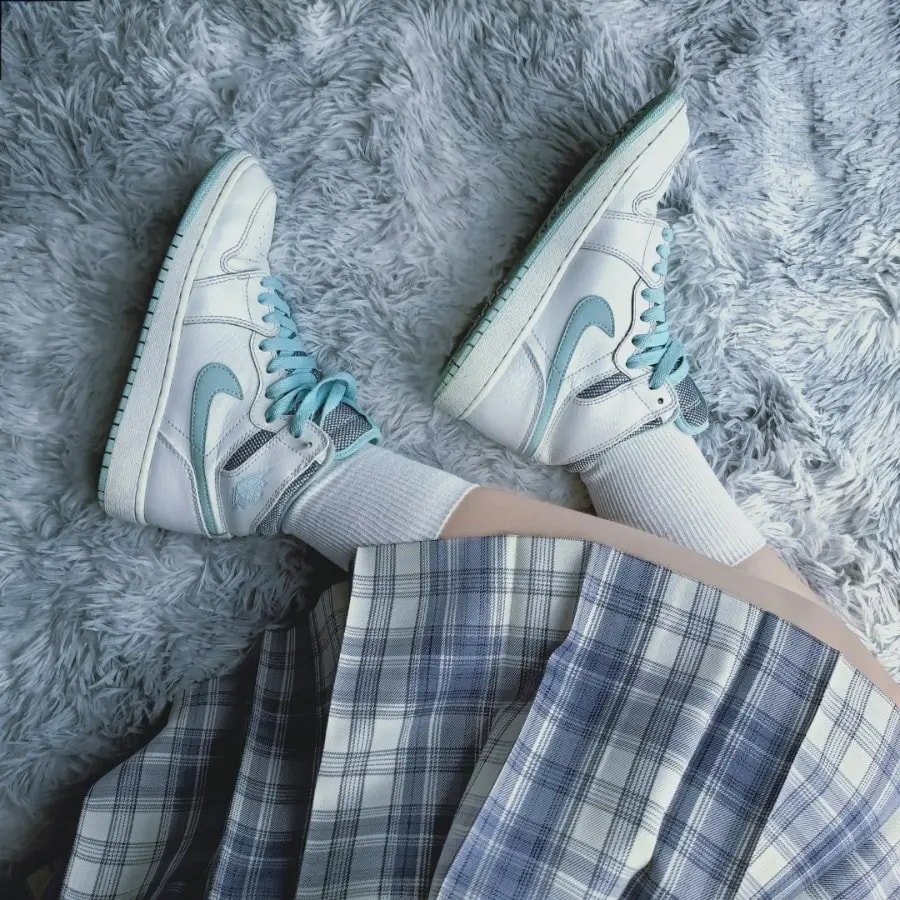 Giày Niike Air Jordan 1 Retro High 'White Still Blue' 332148-106 — ảnh 2
