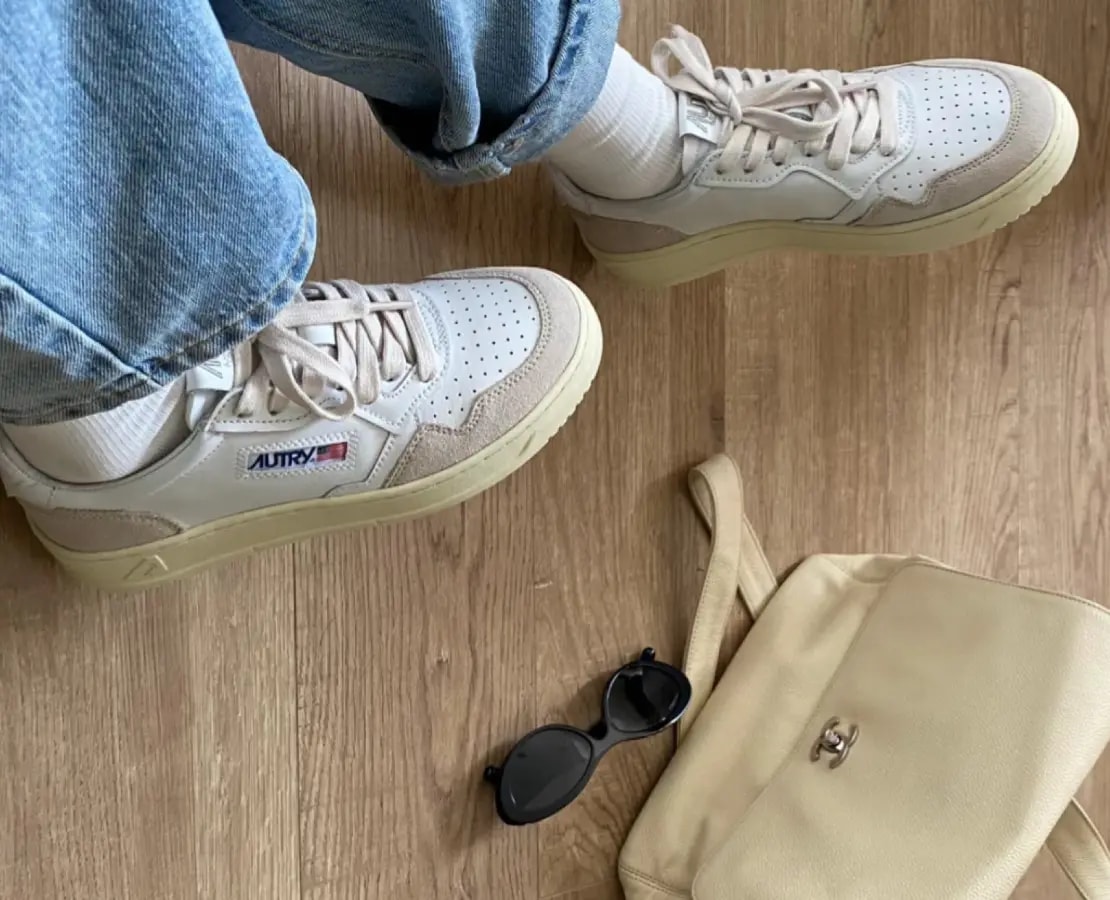 Giày Autry Low Leather Suede 'White' AULM-LS33 — ảnh 5