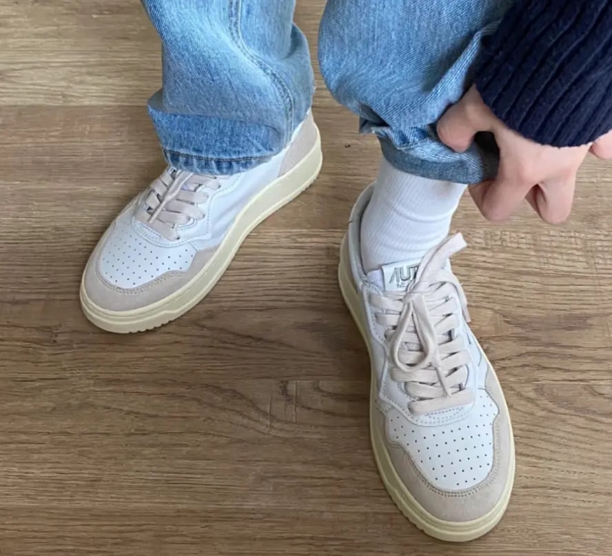 Giày Autry Low Leather Suede 'White' AULM-LS33 — ảnh 4