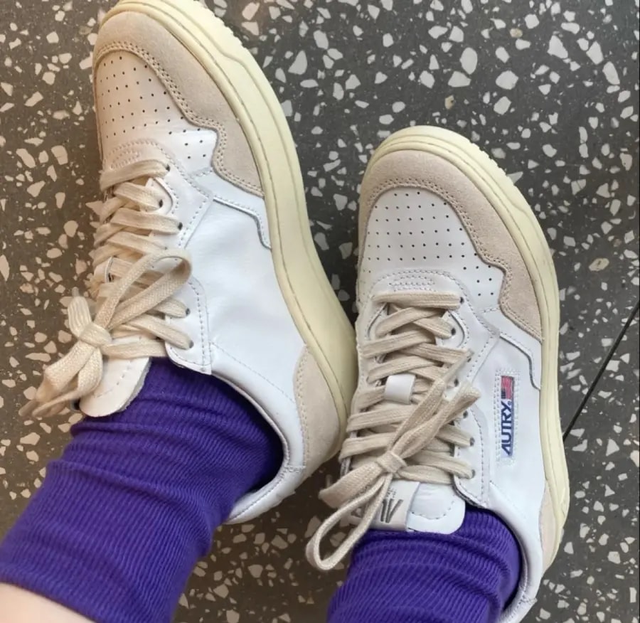 Giày Autry Low Leather Suede 'White' AULM-LS33 — ảnh 3