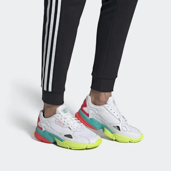 Giày Adidas Originals Falcon 'White Aqua Red' EH0319 — ảnh 2