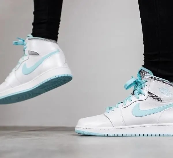 Giày Niike Air Jordan 1 Retro High 'White Still Blue' 332148-106 — ảnh 3