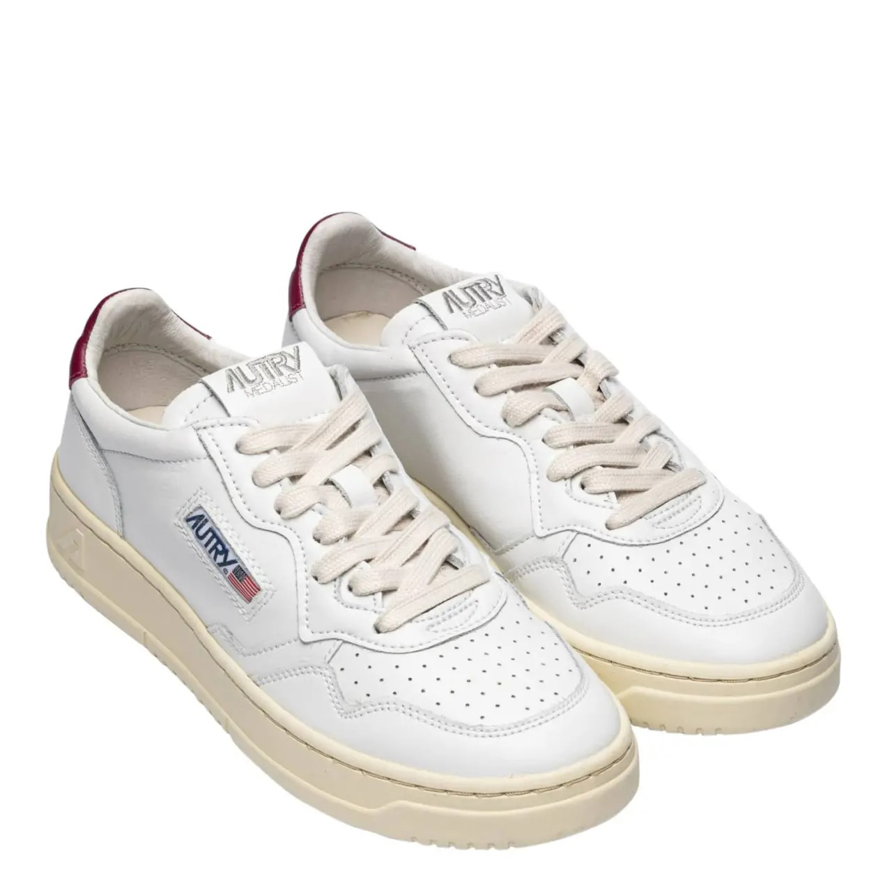 Giày Autry Medalist Low 'White Bordeaux' AULW-LL43 — ảnh 2