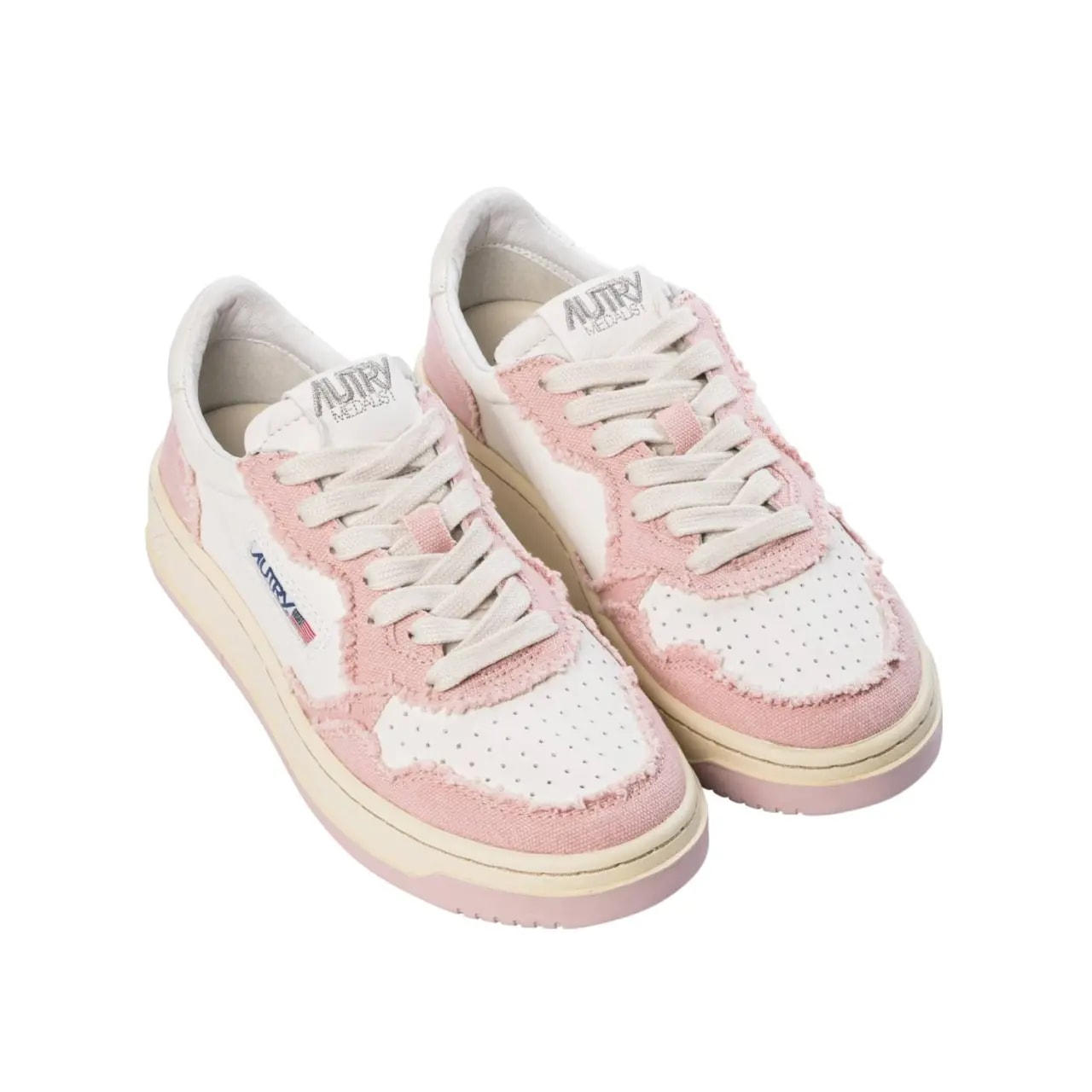 Giày Autry Medalist Low Leather Canvas 'Pink White' AULW-CB05 — ảnh 2