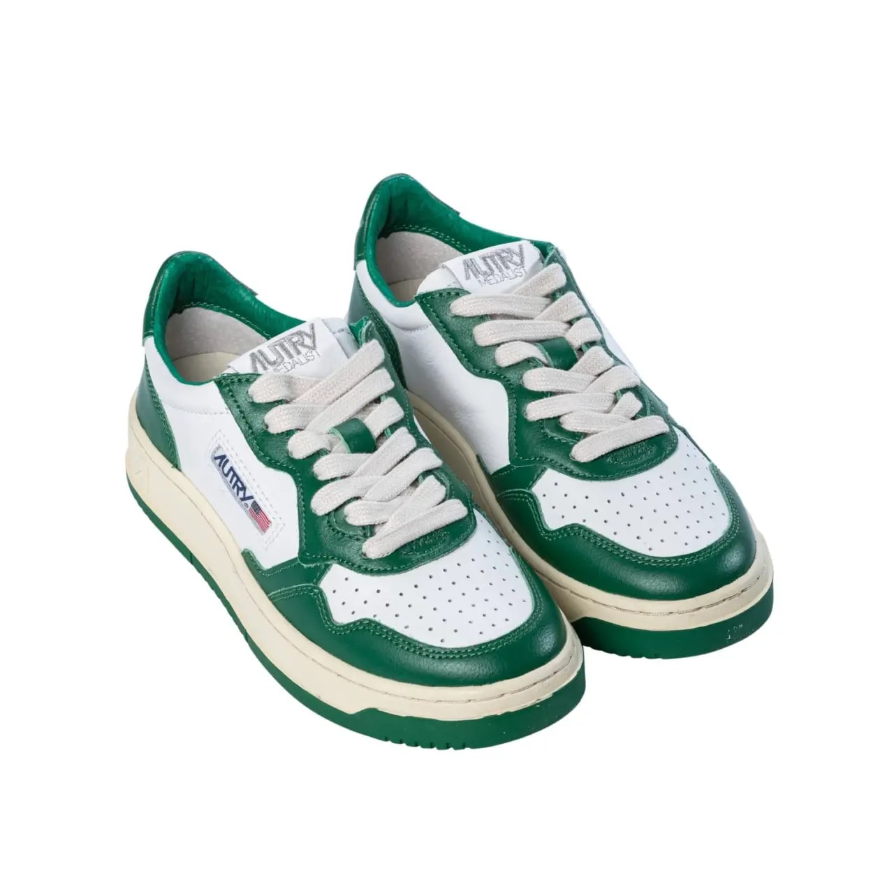 Giày Autry Medalist Low Leather 'Green White' AULW-WB03 — ảnh 2