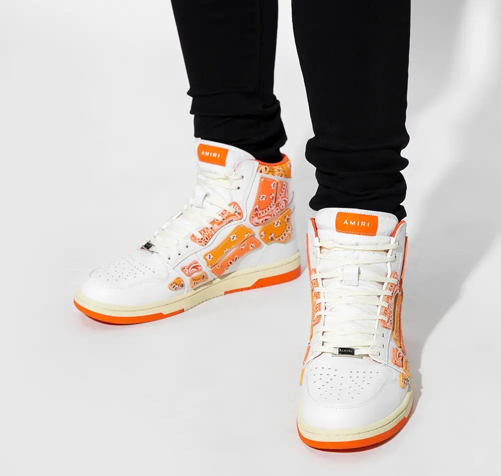 Giày Amiri Skel Top Hi 'Bandana White Orange' PS22MFS016-665 — ảnh 2