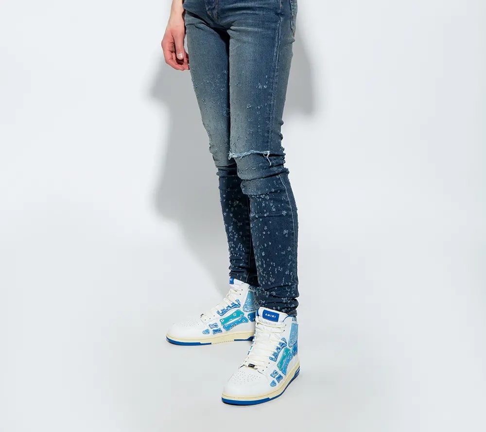 Giày Amiri Skel Top Hi 'Bandana White Blue' PS22MFS016-420 — ảnh 3