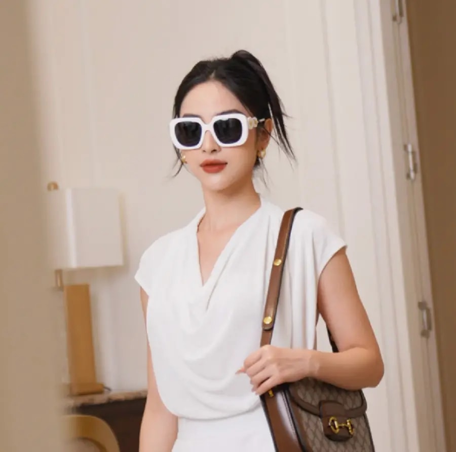 Kính Versace Square Sunglasses 'White' VE4434-314 — ảnh 2
