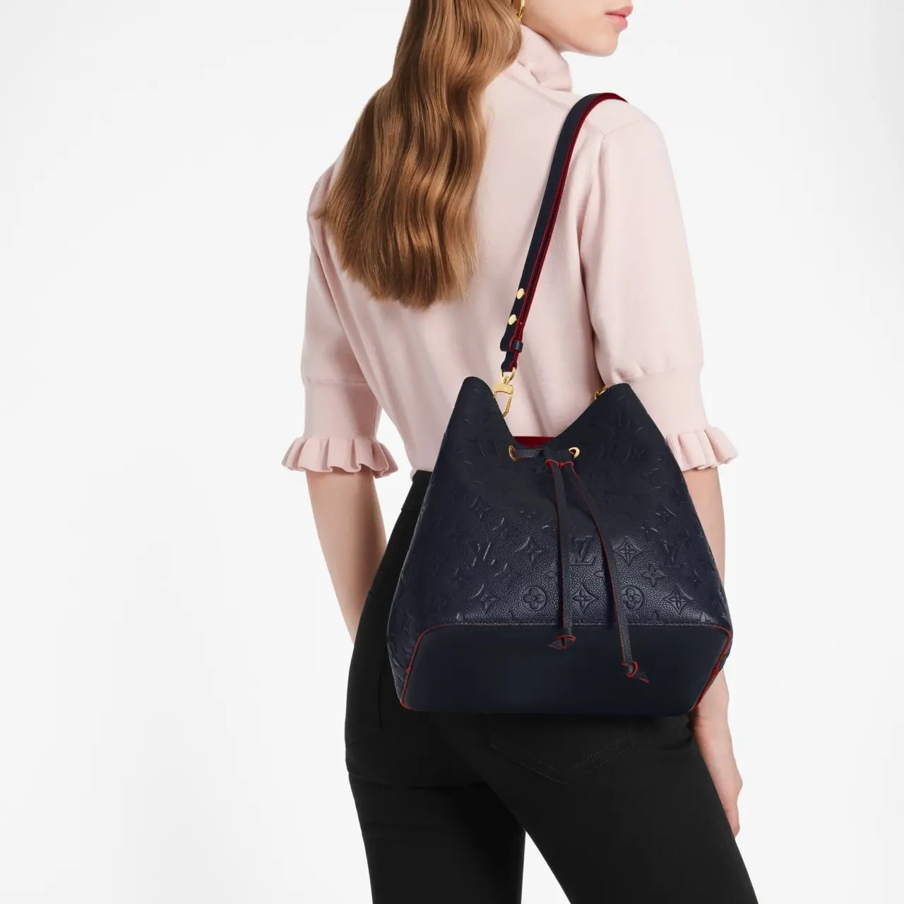 Túi Louis Vuitton Neonoe MM Monogram Empreinte 'Navy Blue Red' M45306 — ảnh 3