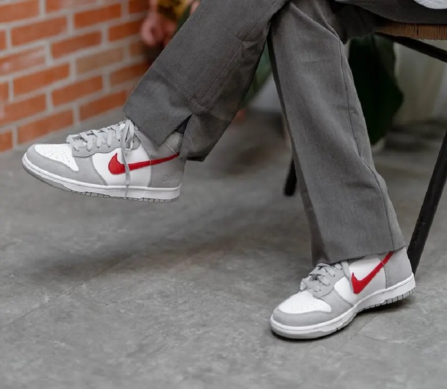 Giày Nike Dunk High 'Athletic Club Grey Red' DH9750-001 — ảnh 3