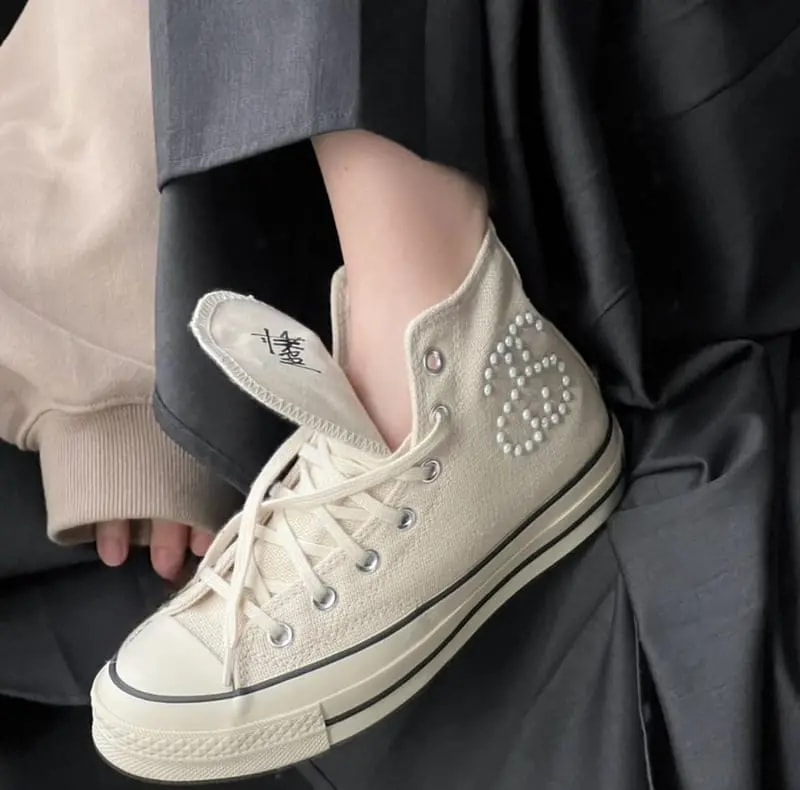 Giày Converse Chuck Taylor All-Star 70 Hi 'Stussy Fossil Pearl' A02051C — ảnh 2