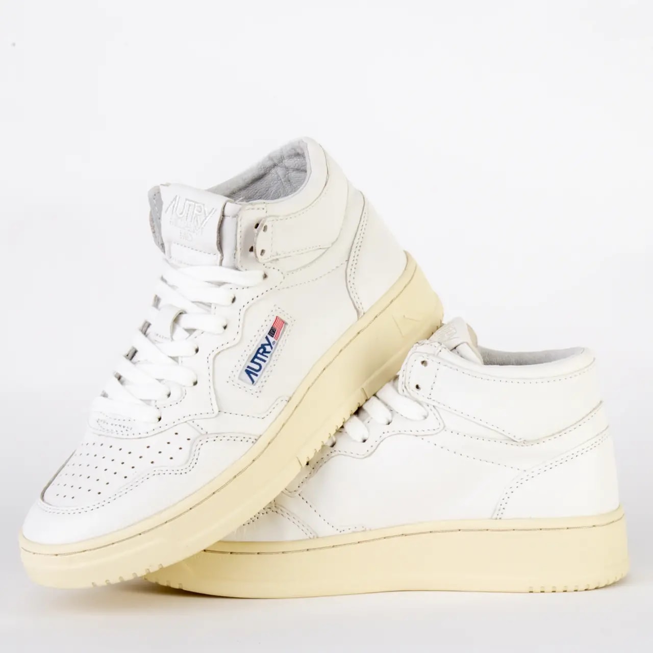 Giày Autry Medalist Mid Goatskin 'White' AUMW-GG04 — ảnh 4