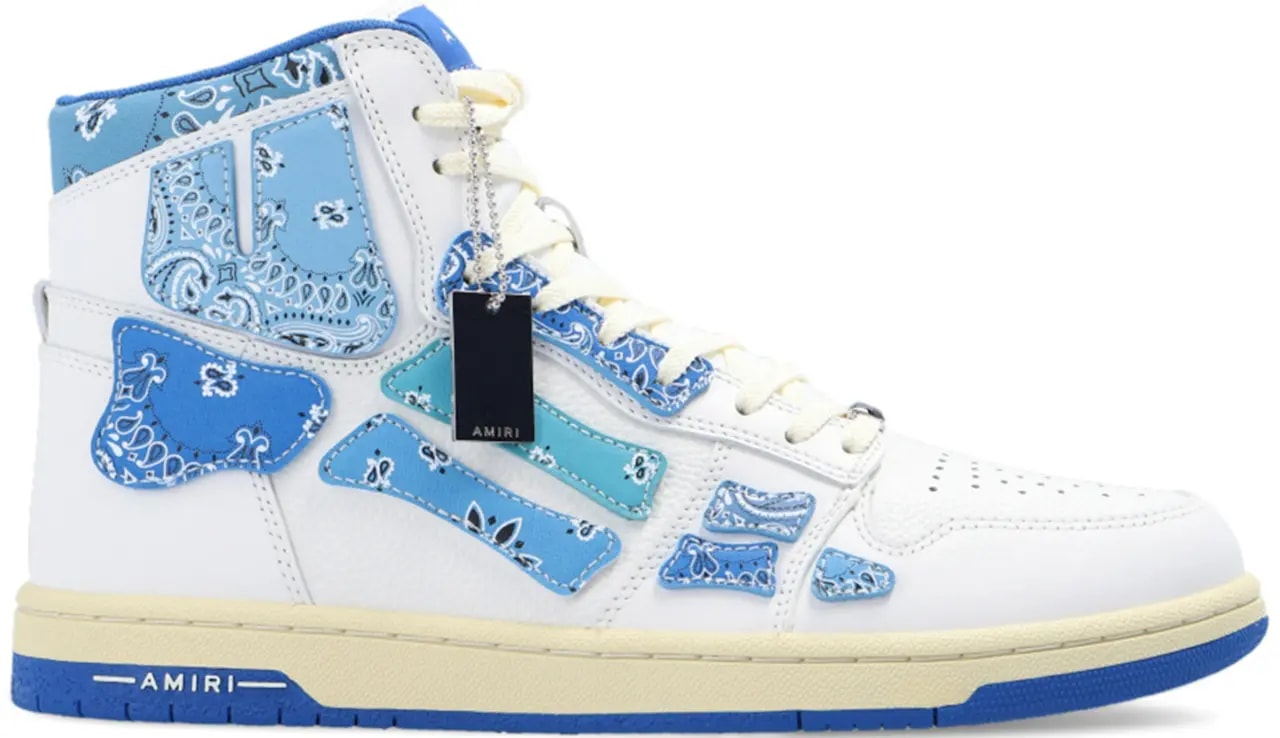Giày Amiri Skel Top Hi 'Bandana White Blue' PS22MFS016-420 — kich-thuoc: 40