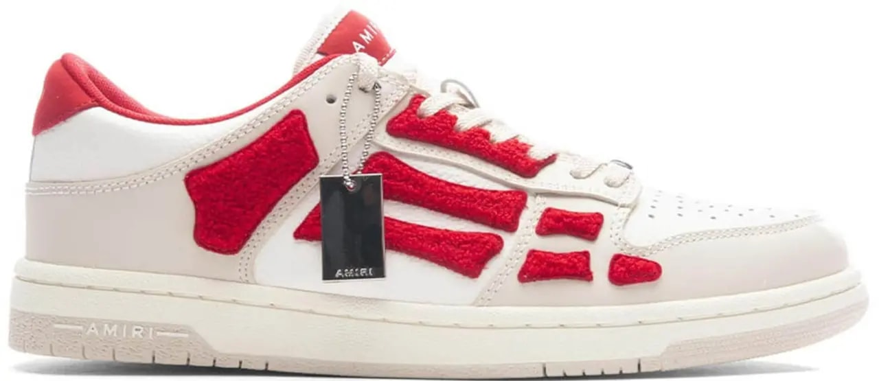 Giày Amiri Skel Top Low 'White Red Chenille' PF23MFS008-610 — kich-thuoc: 41