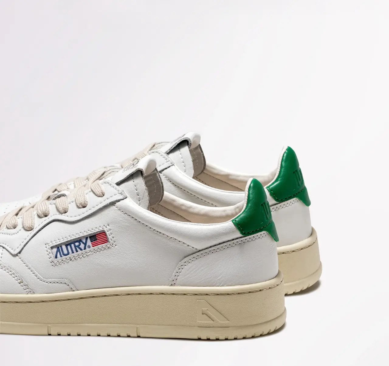 Giày Autry Medalist Low Leather 'White Green' AULM-LL20 — ảnh 3