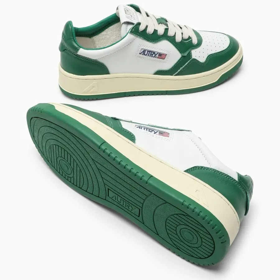 Giày Autry Medalist Low Leather 'Green White' AULW-WB03 — ảnh 3