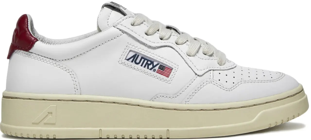 Giày Autry Medalist Low Leather 'White Burgundy' AULM-LL43 — kich-thuoc: 44