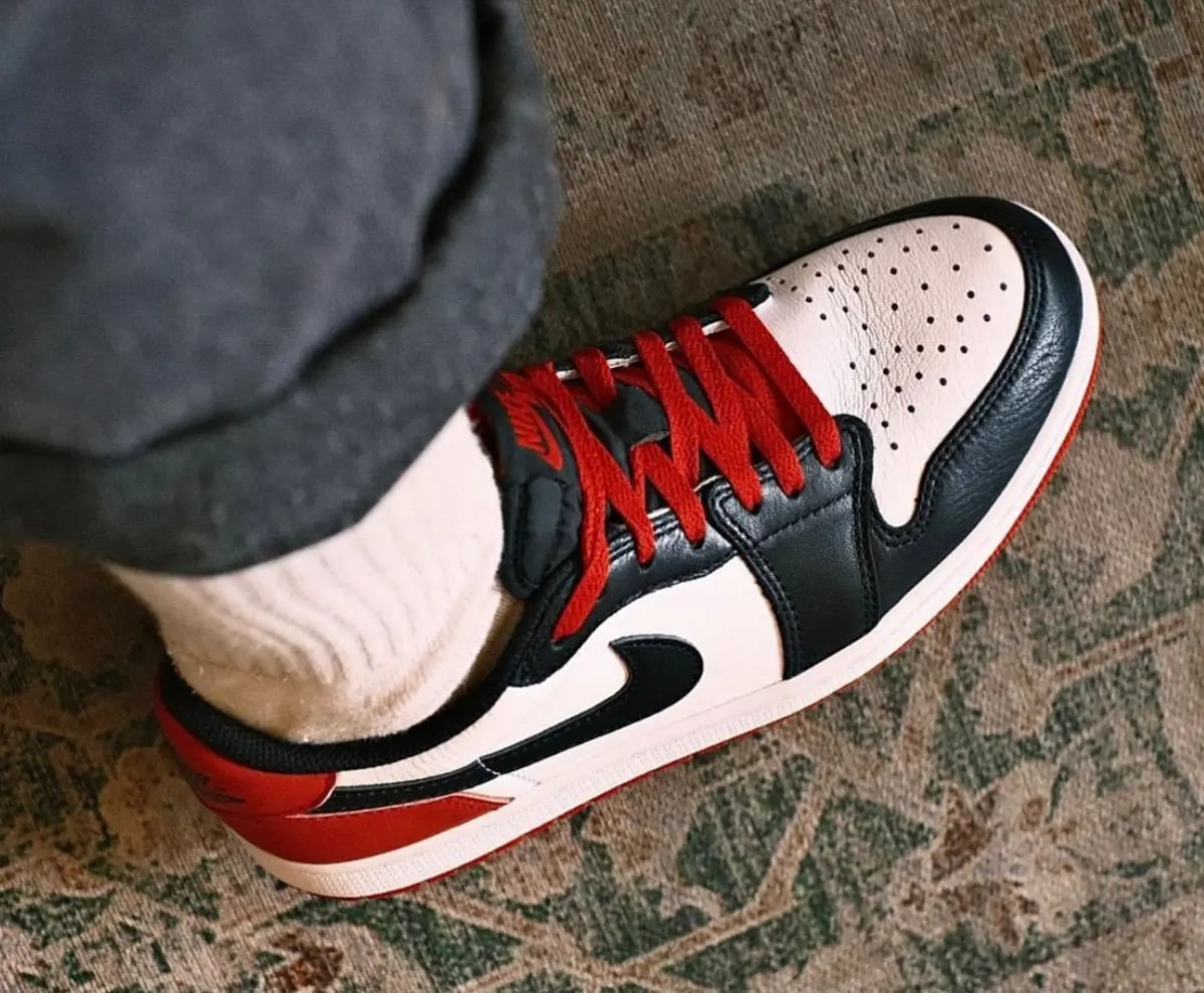 Giày Nike Air Jordan 1 Retro Low OG ‘Black Toe 2023’ CZ0858-106 — ảnh 4