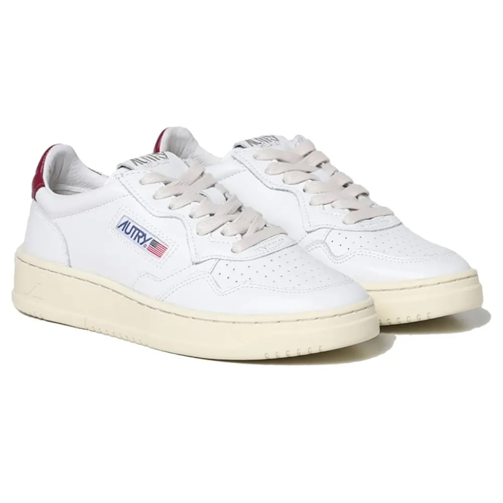 Giày Autry Medalist Low 'White Bordeaux' AULW-LL43 — ảnh 4