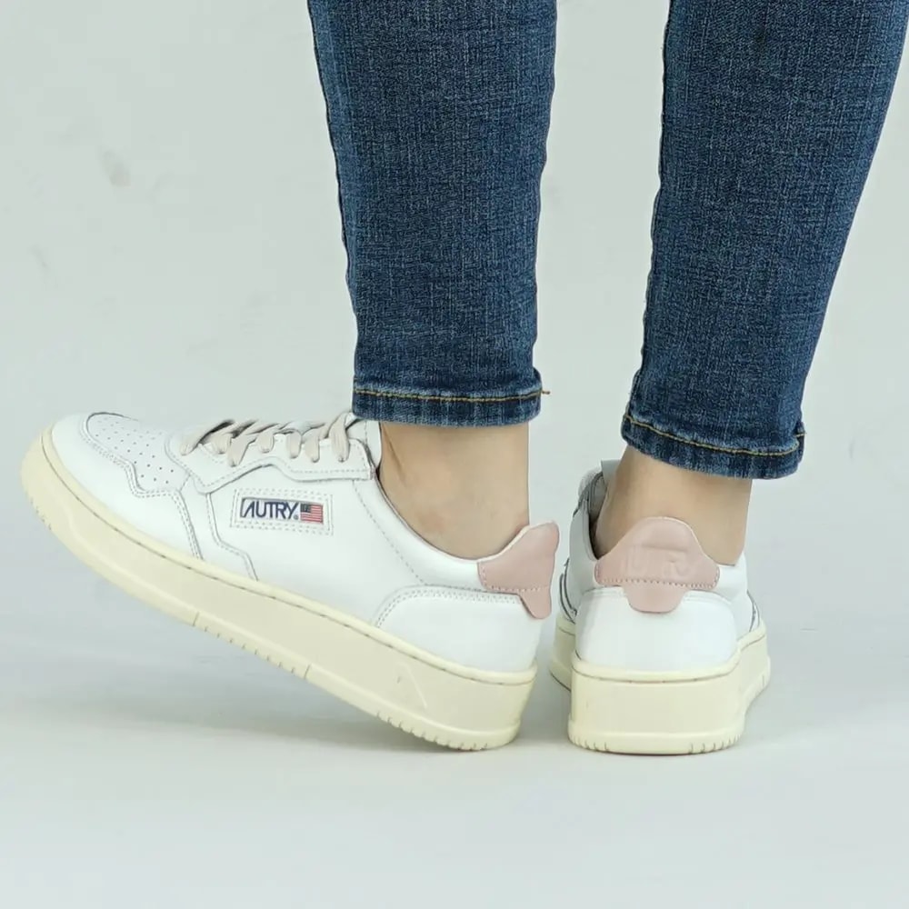 Giày Autry Medalist Low Leather 'White Pink' AULW-LL16 — ảnh 3