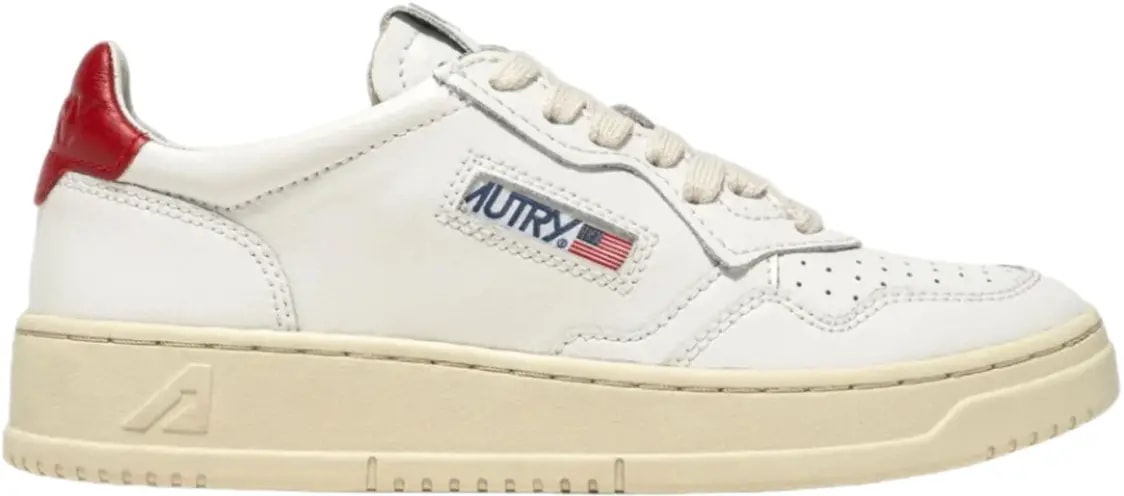 Giày Autry Medalist Low Leather 'White Red' AULM-LL21 — kich-thuoc: 40
