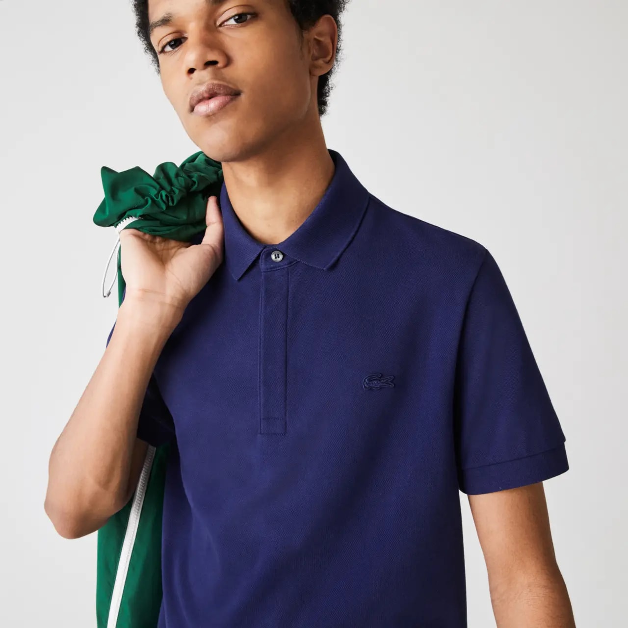 Áo Lacoste Paris Polo Shirt Stretch Cotton 'Blue' PH5522-00-78X — ảnh 2