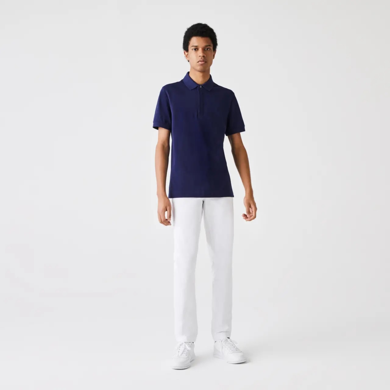 Áo Lacoste Paris Polo Shirt Stretch Cotton 'Blue' PH5522-00-78X — ảnh 3