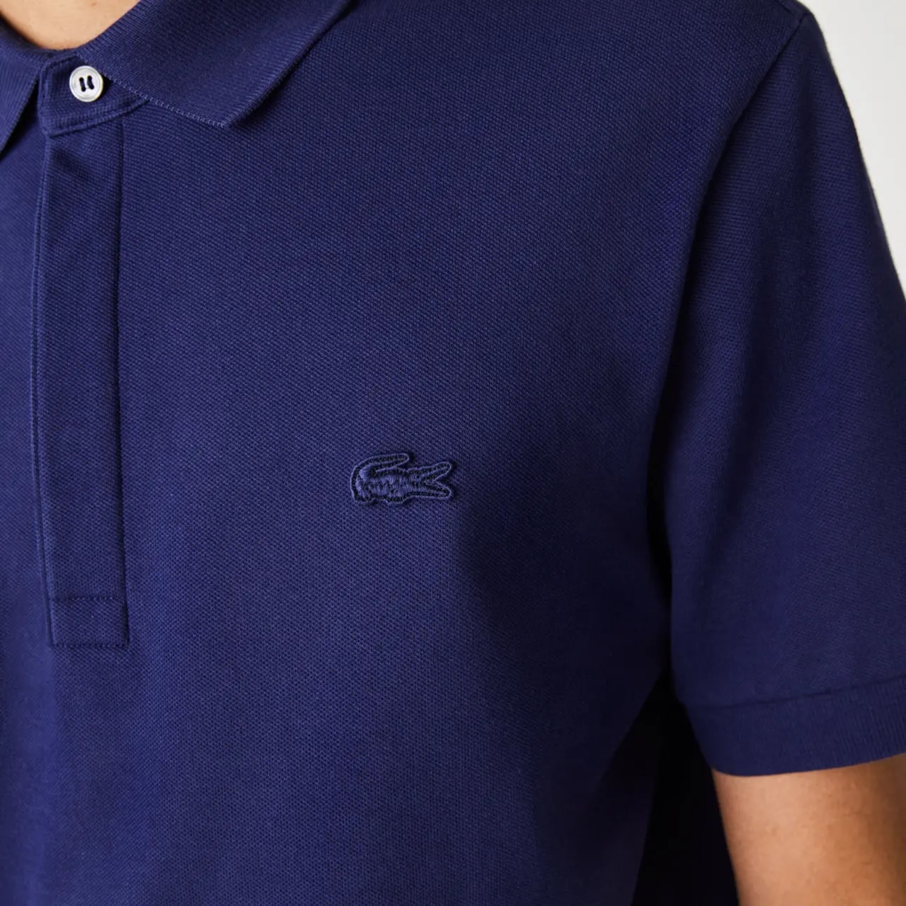 Áo Lacoste Paris Polo Shirt Stretch Cotton 'Blue' PH5522-00-78X — ảnh 5