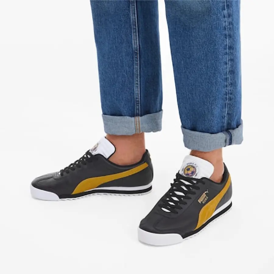 Giày Puma Roma Classic Running 'Black Yellow' 371615-01 — ảnh 2