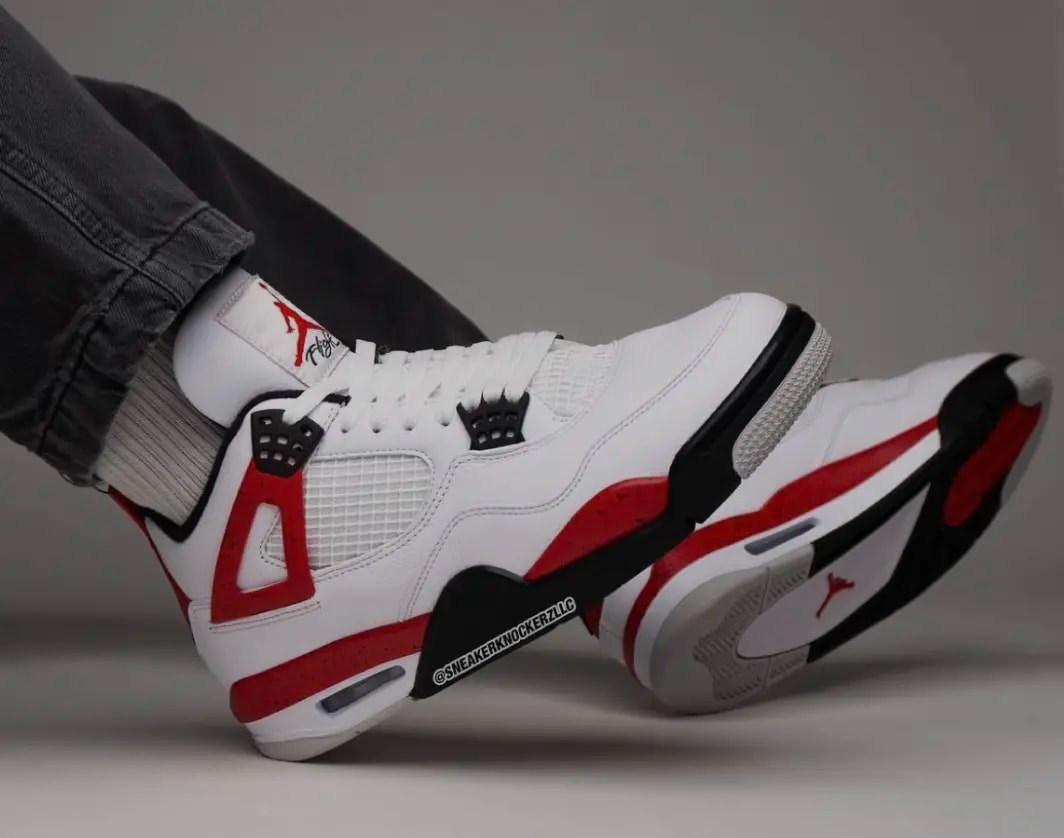 Giày Nike Air Jordan 4 Retro 'Red Cement' (GS) 408452-161 — ảnh 2
