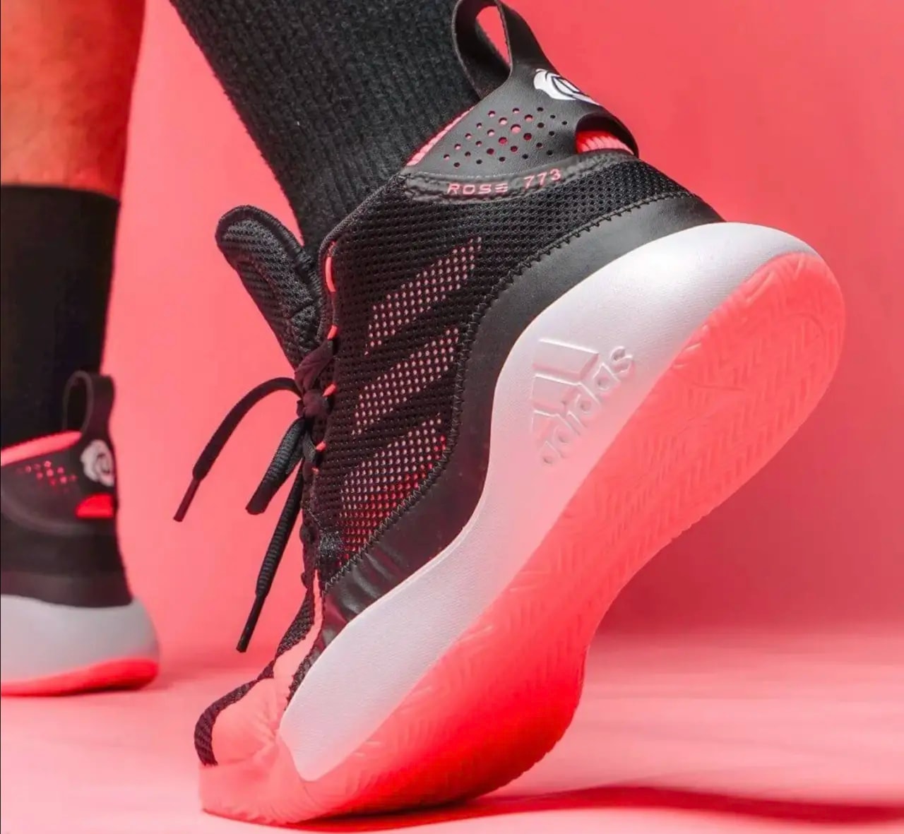 Giày Adidas D Rose 773 2020 'Black Signal Pink' FW8663 — ảnh 2