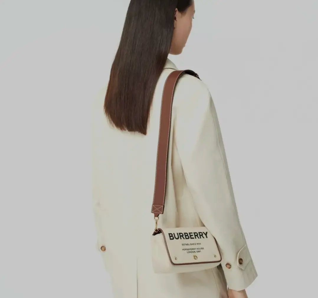 Túi Burberry Canvas And Leather 'Cream White' 80518441 — ảnh 2