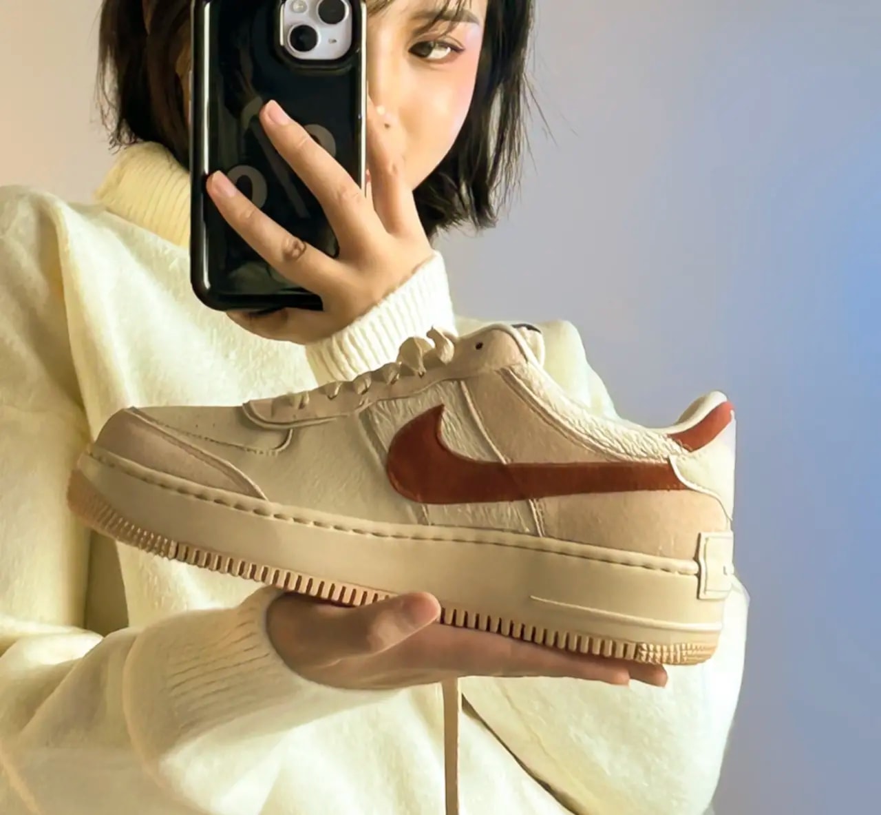 Giày Nike Air Force 1 Shadow 'Shimmer' DZ4705-200 — ảnh 4